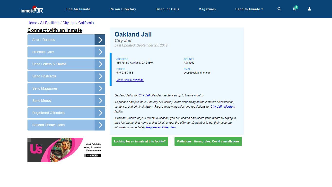 Oakland Jail | Inmate Locator